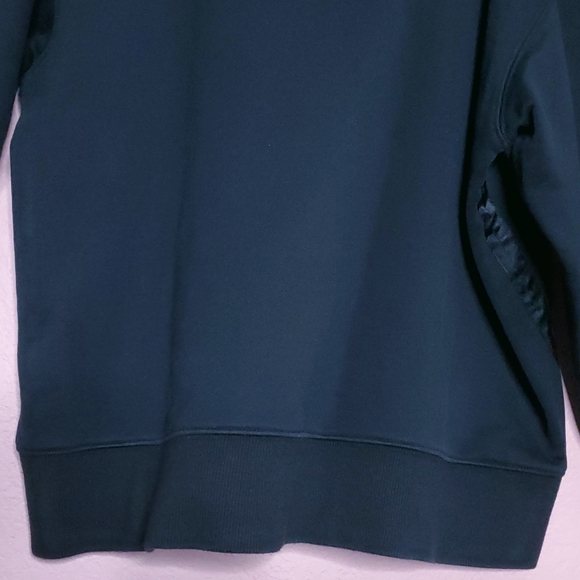 Grey Jason Wu Asymmetrical Oversized Cold Shoulder Satin Trim Sweatshirt - Picture 14 of 15